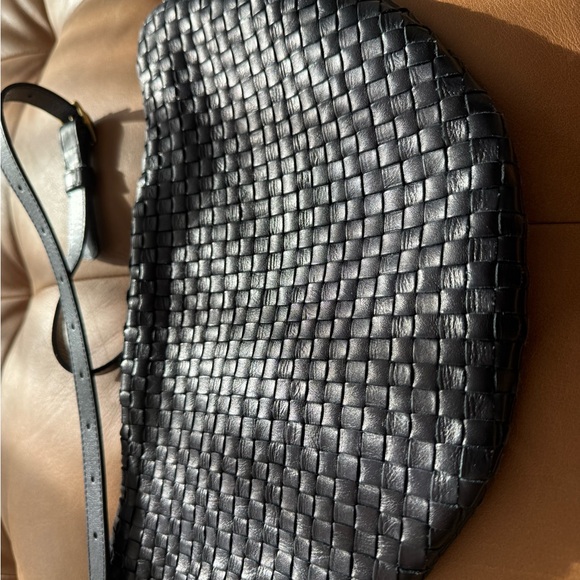 Clare V Midnight Blue Woven Leather Grande Fanny - Picture 6 of 8